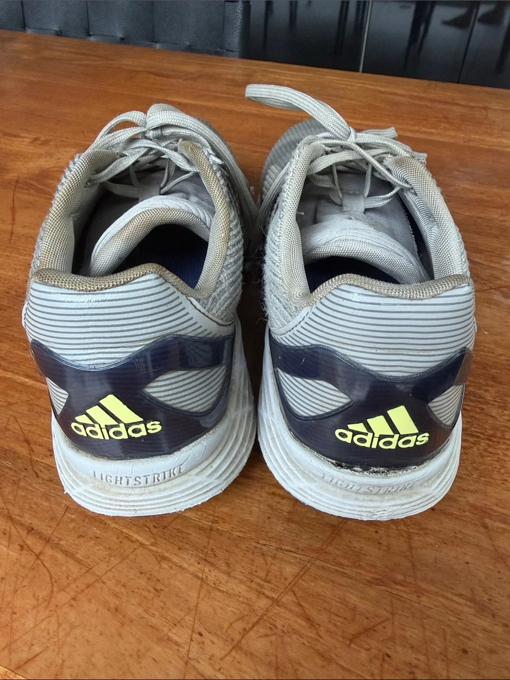 adidas Men's Light Gray and Navy Golf Sneakers